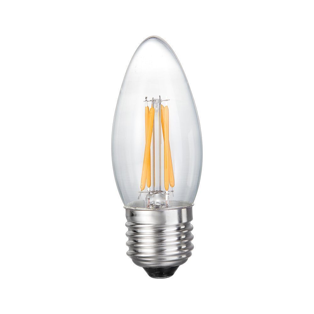 Goodlite Filament Torpedo Led Dimmable 5 Watt Candelabra - 60 Watt Medium E26 Base Warm White 650 Lumens UL Listed pack of 10 - Mycitystee