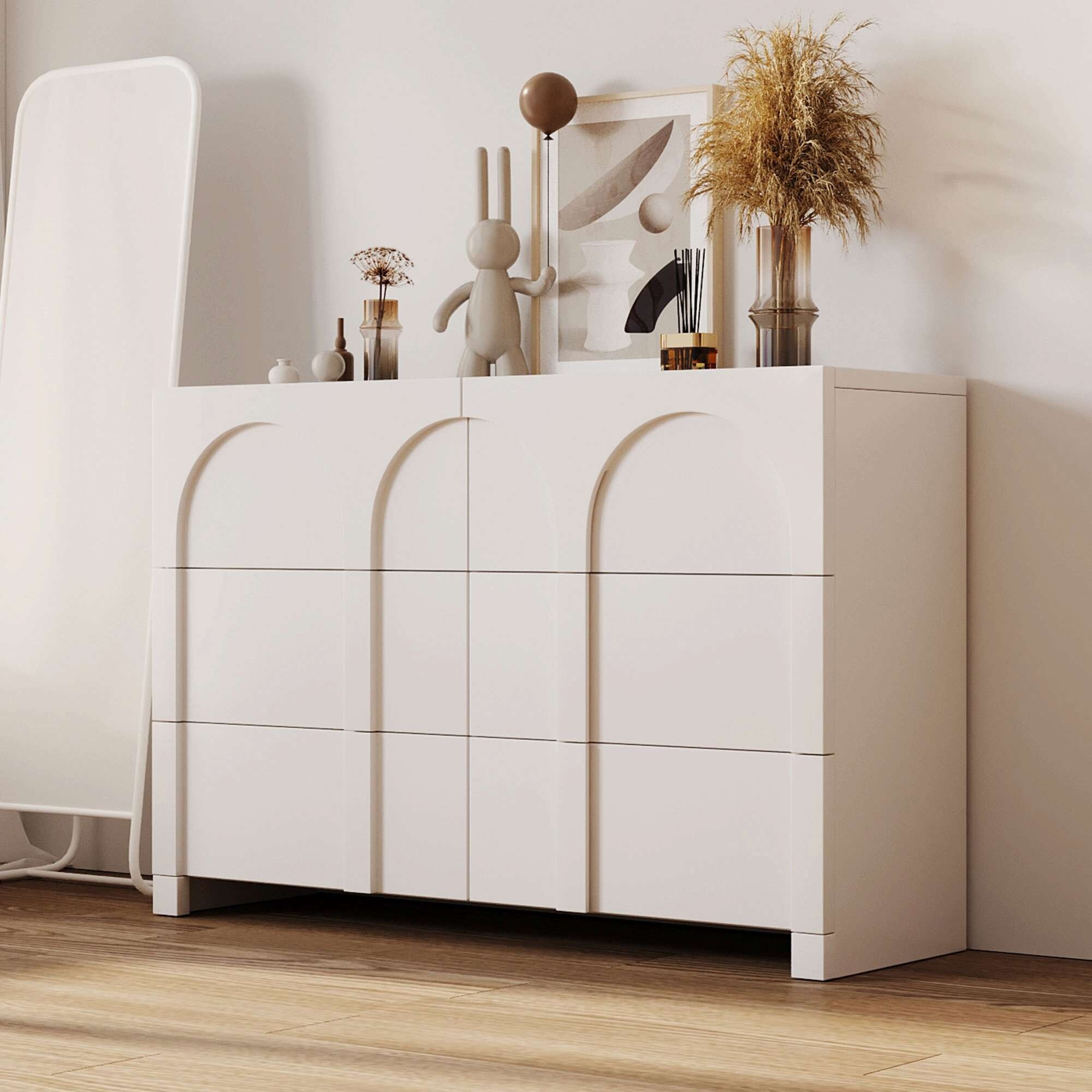 High Gloss Six-Drawer Dresser Ample Storage Spaces - - 37702911 - Mycitystee