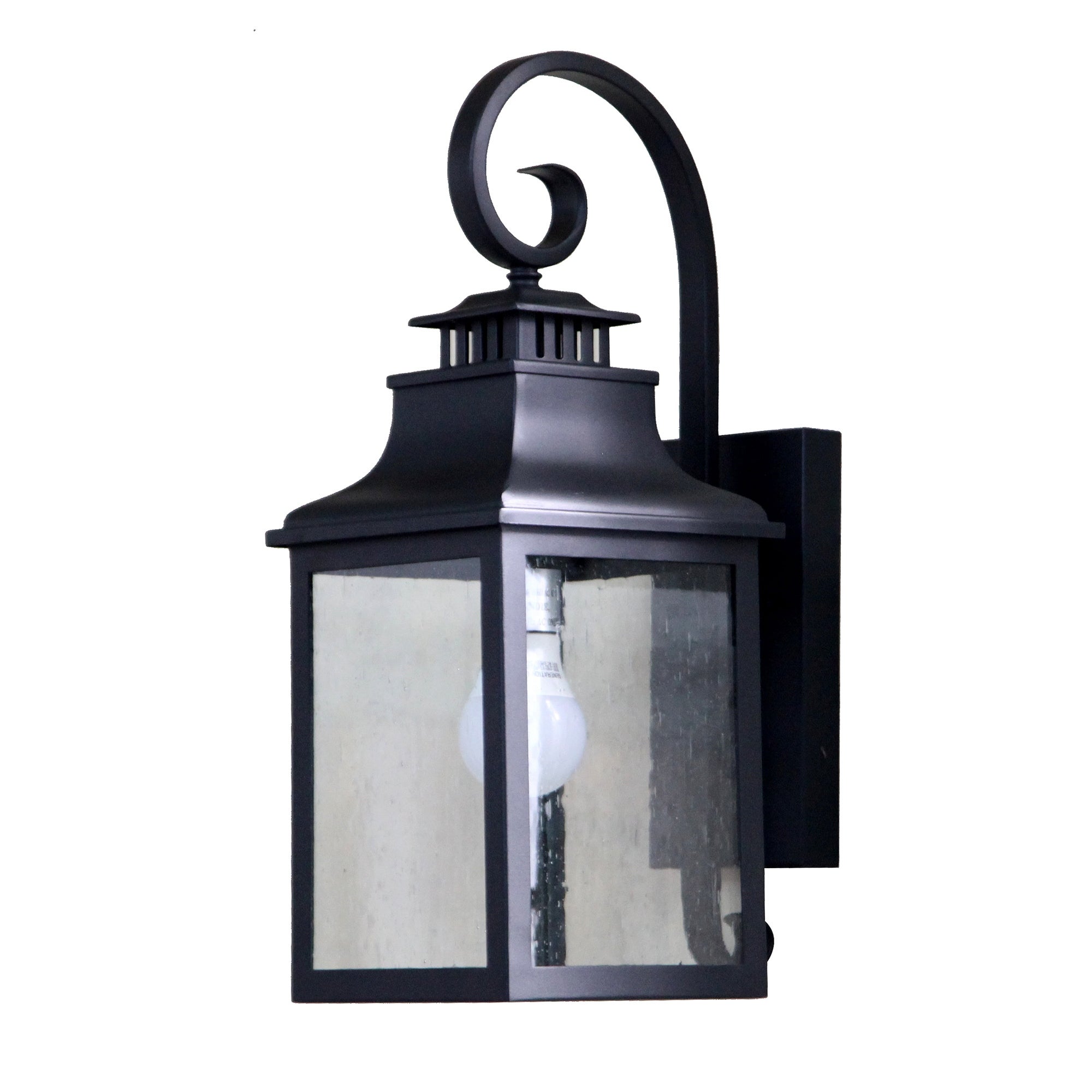 Morgan 1 Light Exterior Wall Lamp in Black Finish - Black Finish Shopping - The Best Deals on Outdoor Wall Lanterns | 36512435 - Mycitystee