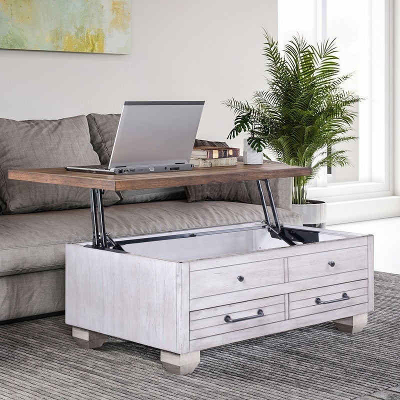 Westbrook Lift Top 2-Drawer Coffee Table - Mycitystee