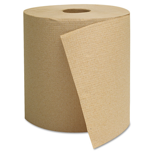 GEN Hardwound Towels， 1-Ply， 800 ft， Brown， 6 Rolls/Carton (1825) - Mycitystee
