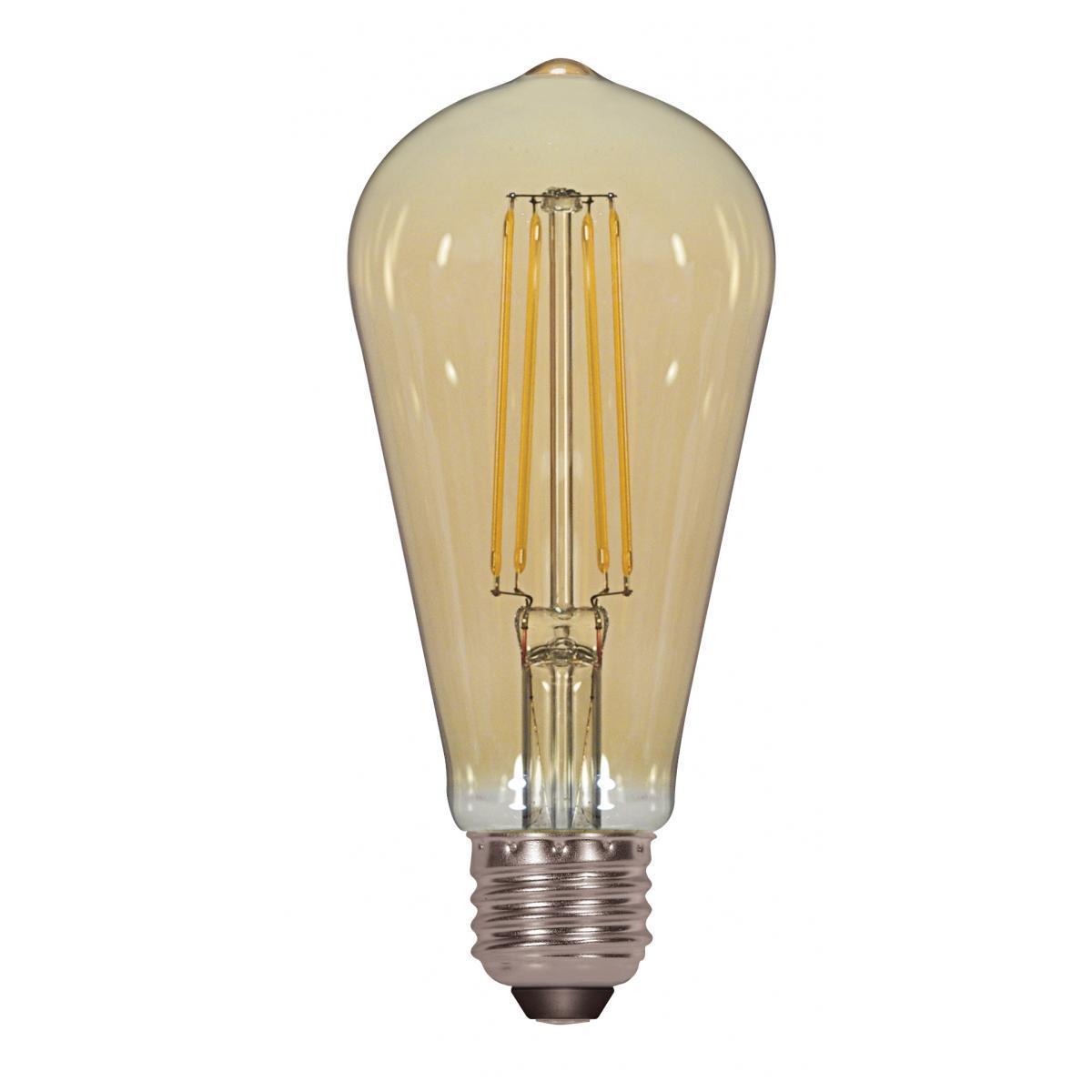 Satco 4.5W Filalment LED ST19 - Medium Base - 380 LM - Amber - 2200K - 120V - Carded - Mycitystee