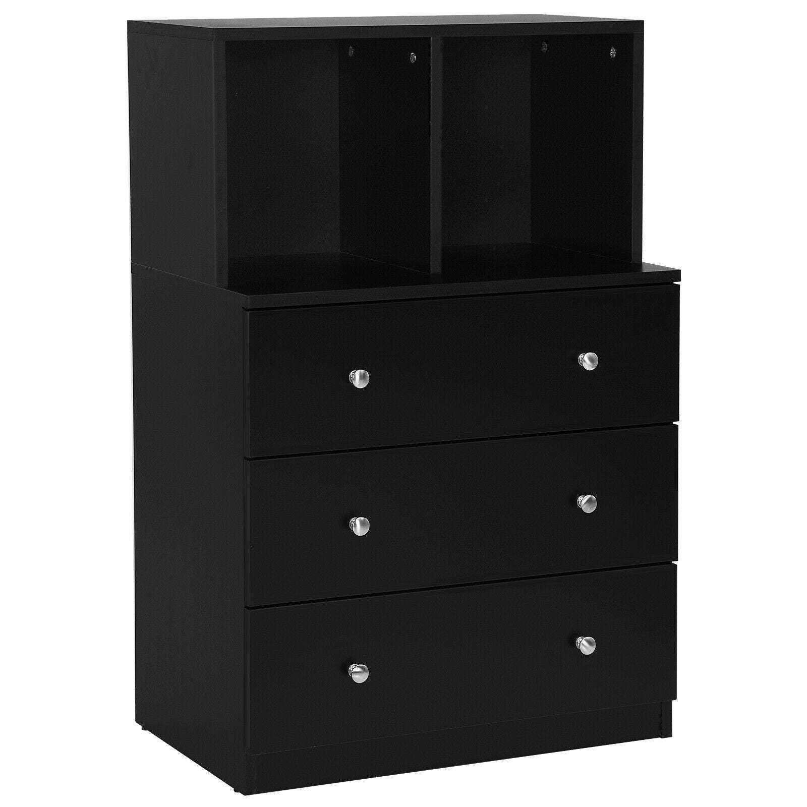 3 Drawer Dresser with Cubbies Storage Chest for Bedroom Living Room - - 33180883 - Mycitystee