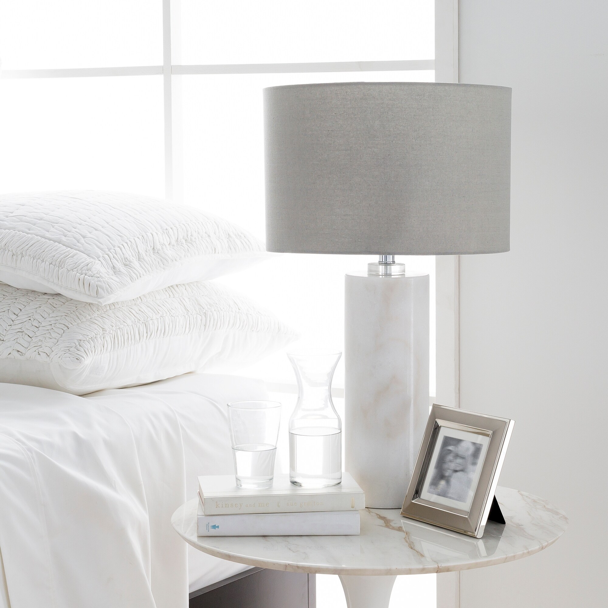 Jo Table Lamp with Natural Finish Crystal Base - Mycitystee