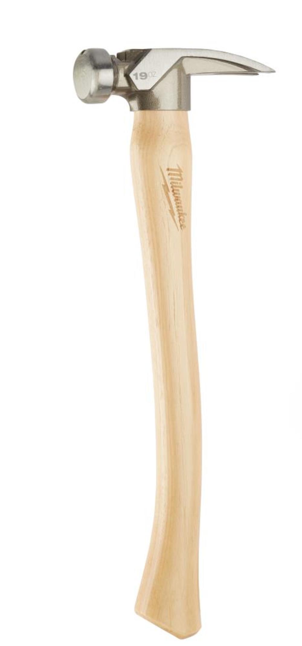 Milwaukee 19oz Smooth Face Hickory Wood Framing Hammer 48-22-9519 from Milwaukee - Mycitystee