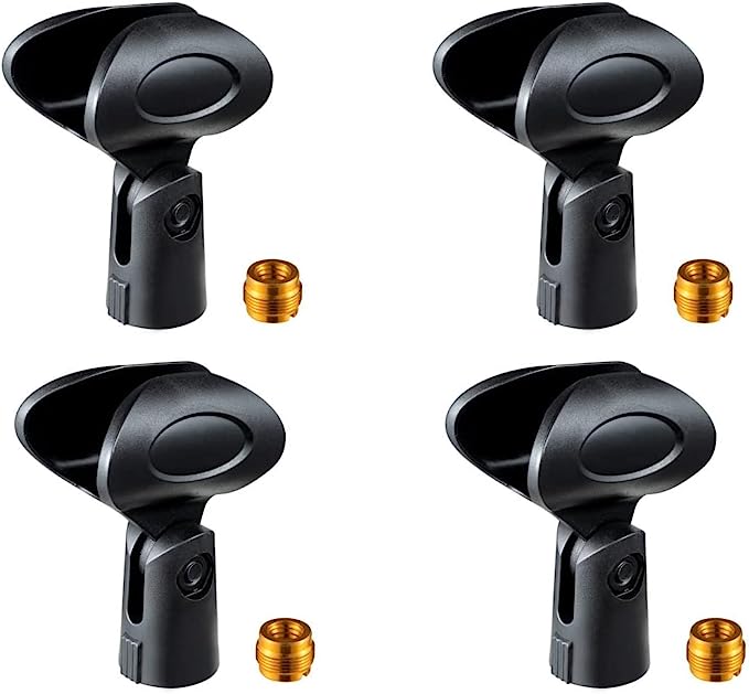 5 Core 4 Pieces Black Universal Nut Adapter Microphone Clip Clamp Holder For All Mic stand MC-03 4PCS - Mycitystee