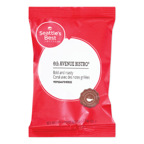 Seattle's Best Premeasured Coffee Packs， 6th Avenue Bistro， 2 oz Packet， 18/Box (11008560) - Mycitystee