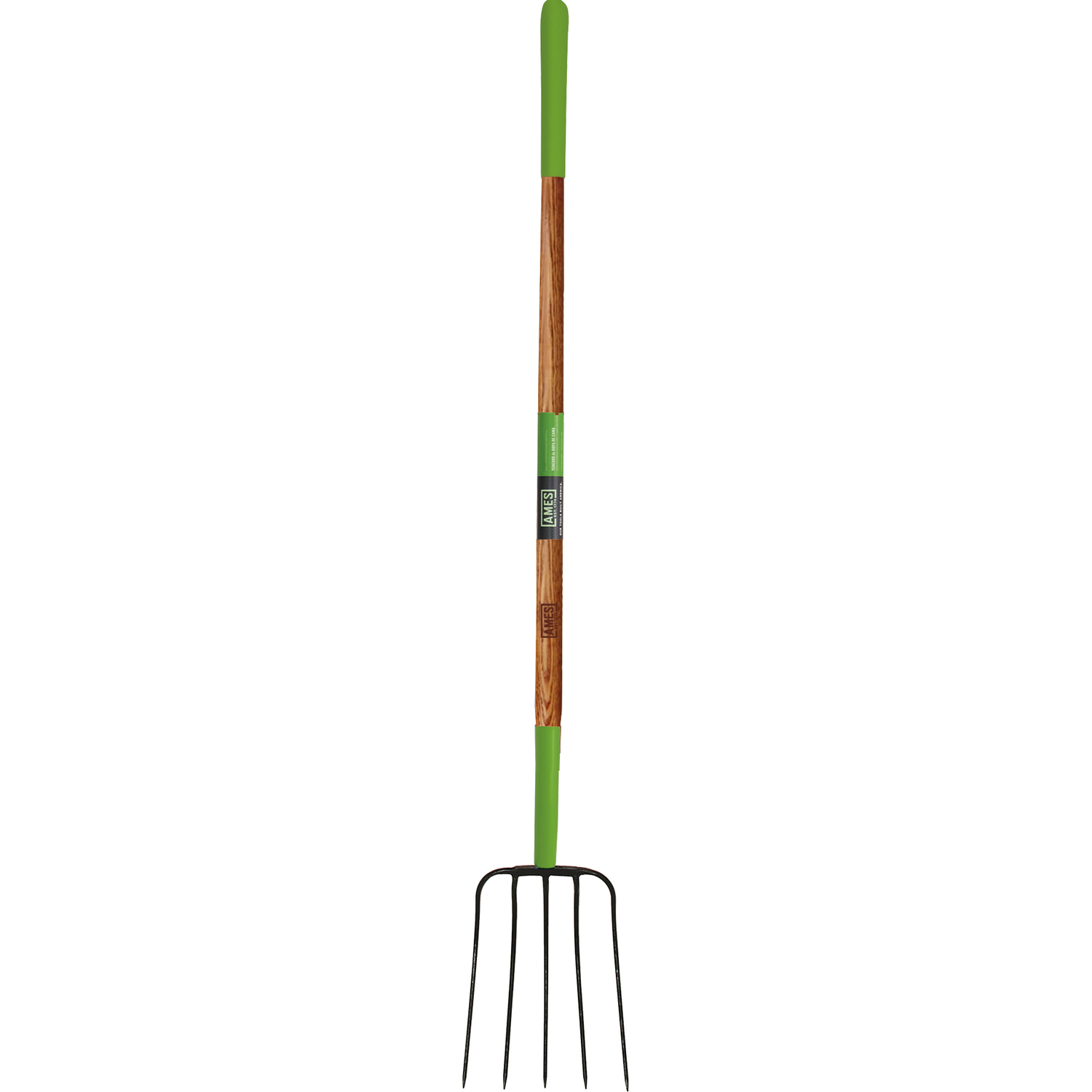 Ames 5 Tine Forged Steel Manure Fork 48 in. Wood Handle - Mycitystee