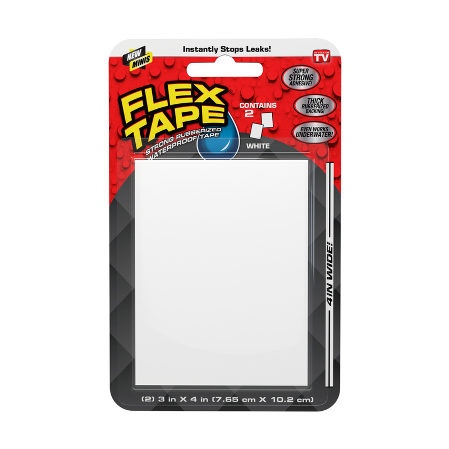 FLEX SEAL Family of Products FLEX TAPE MINI 3 in. W X 4 in. L White Waterproof Repair Tape - Mycitystee