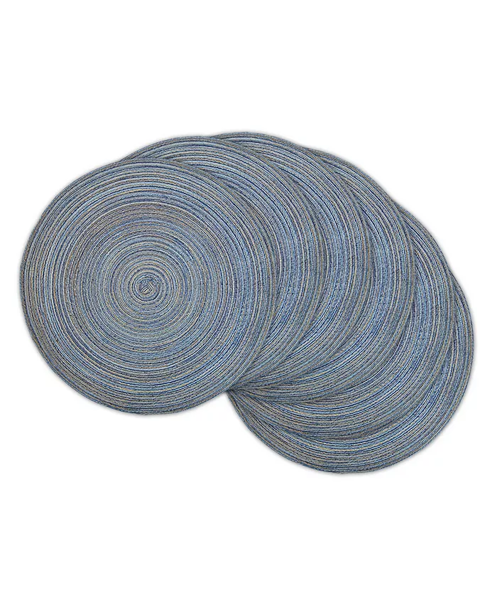 Design Imports Variegated Round Woven Placemat， Set of 6 - Mycitystee