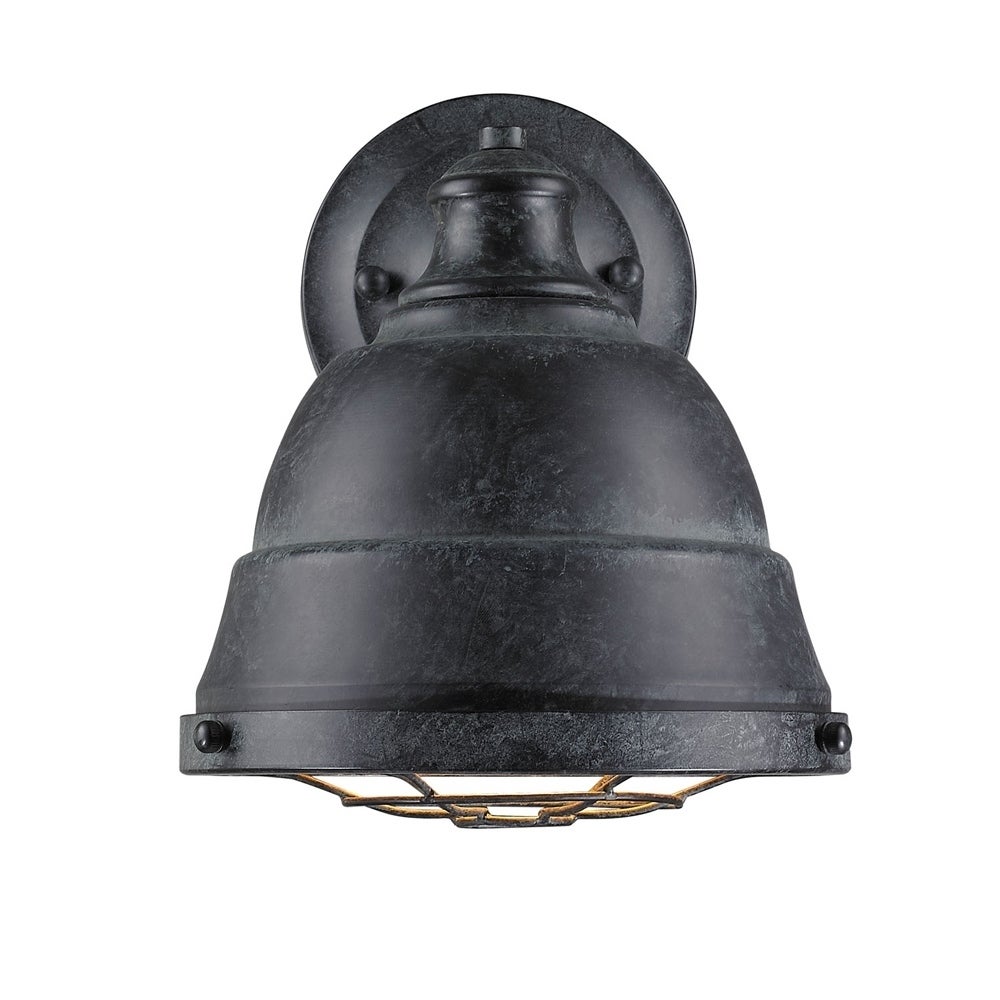 Golden Lighting Bartlett Black-pattina Finish Steel 1-light Wall Sconce - Mycitystee