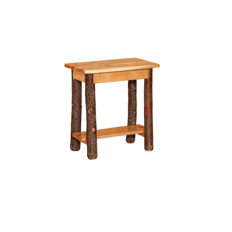 Hickory Log Rectangular End Table - Mycitystee