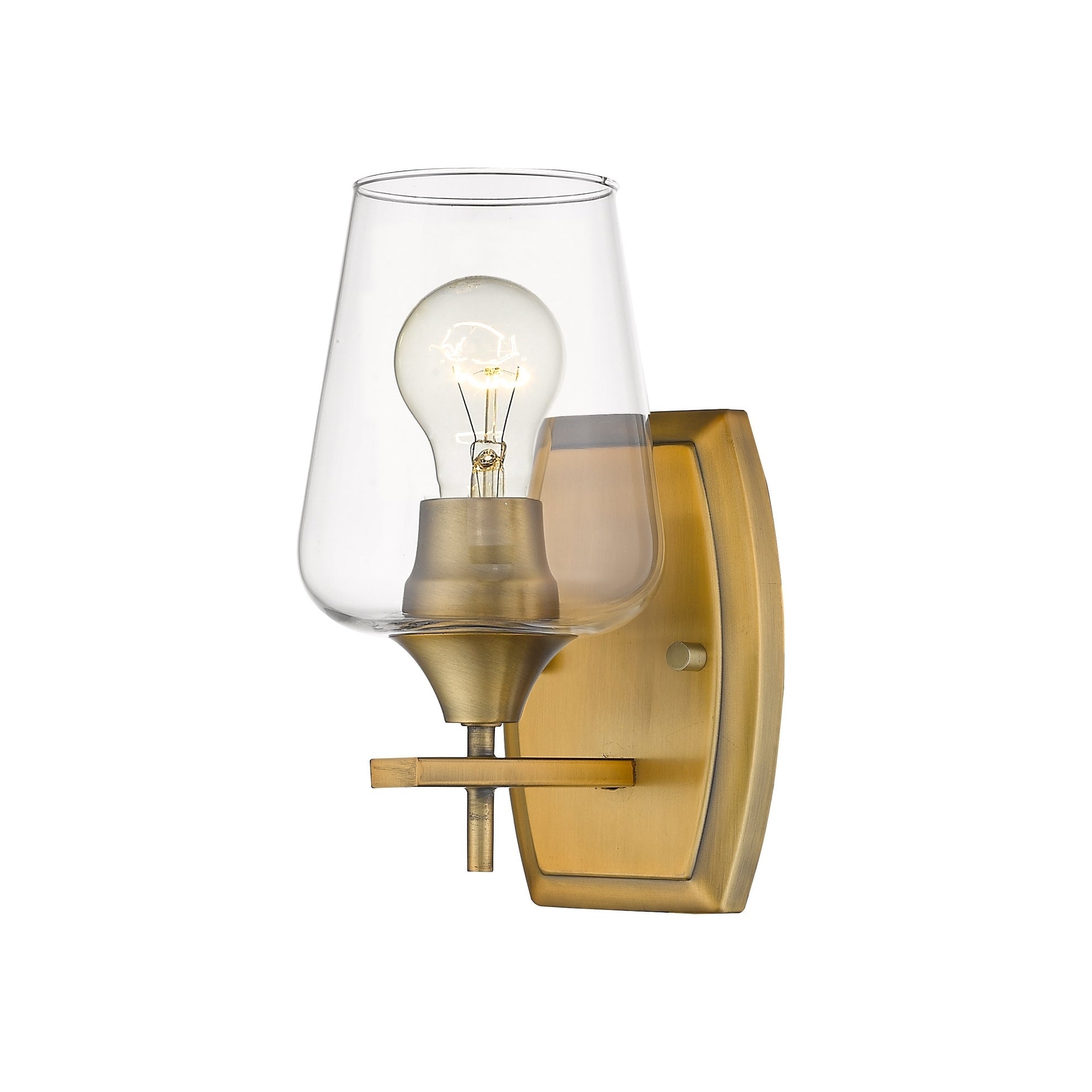 Joliet 1 Light Wall Sconce in Olde Brass - Mycitystee