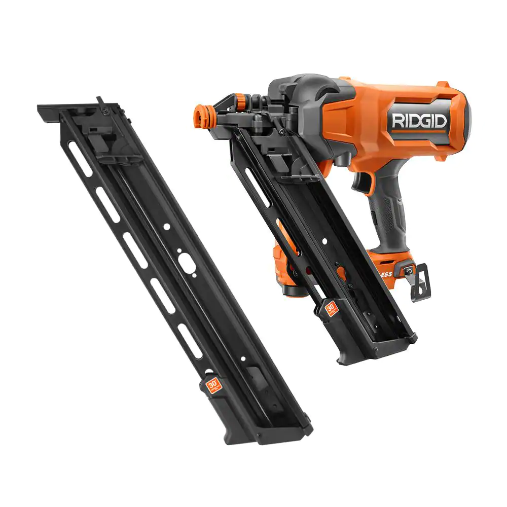 Ridgid 18V Brushless Cordless 30° 3-1/2 in. Framing Nailer (Tool Only) with 30˚ Extended Capacity Magazine - Mycitystee