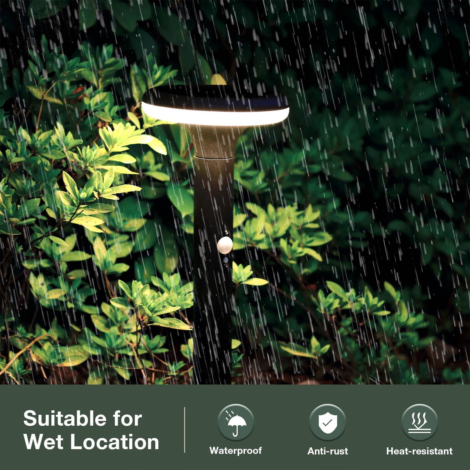 Inowel Solar Outdoor Light Pathway Garden Dusk to Dawn with Stake 2116 - Mycitystee