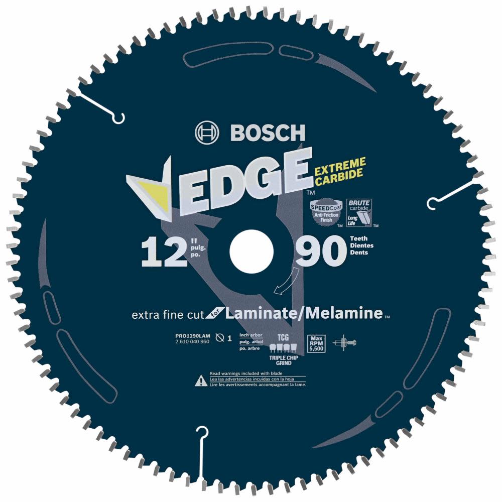 Bosch 12 In. 90 Tooth Edge Circular Saw Blade for Laminate PRO1290LAM from Bosch - Mycitystee