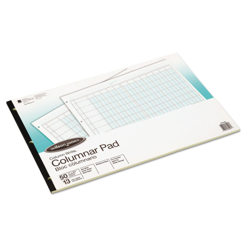Wilson Jones Accounting Pad， 13 Eight-Unit Columns， 11 x 16 3/8， 50-Sheet Pad (G7213A) - Mycitystee