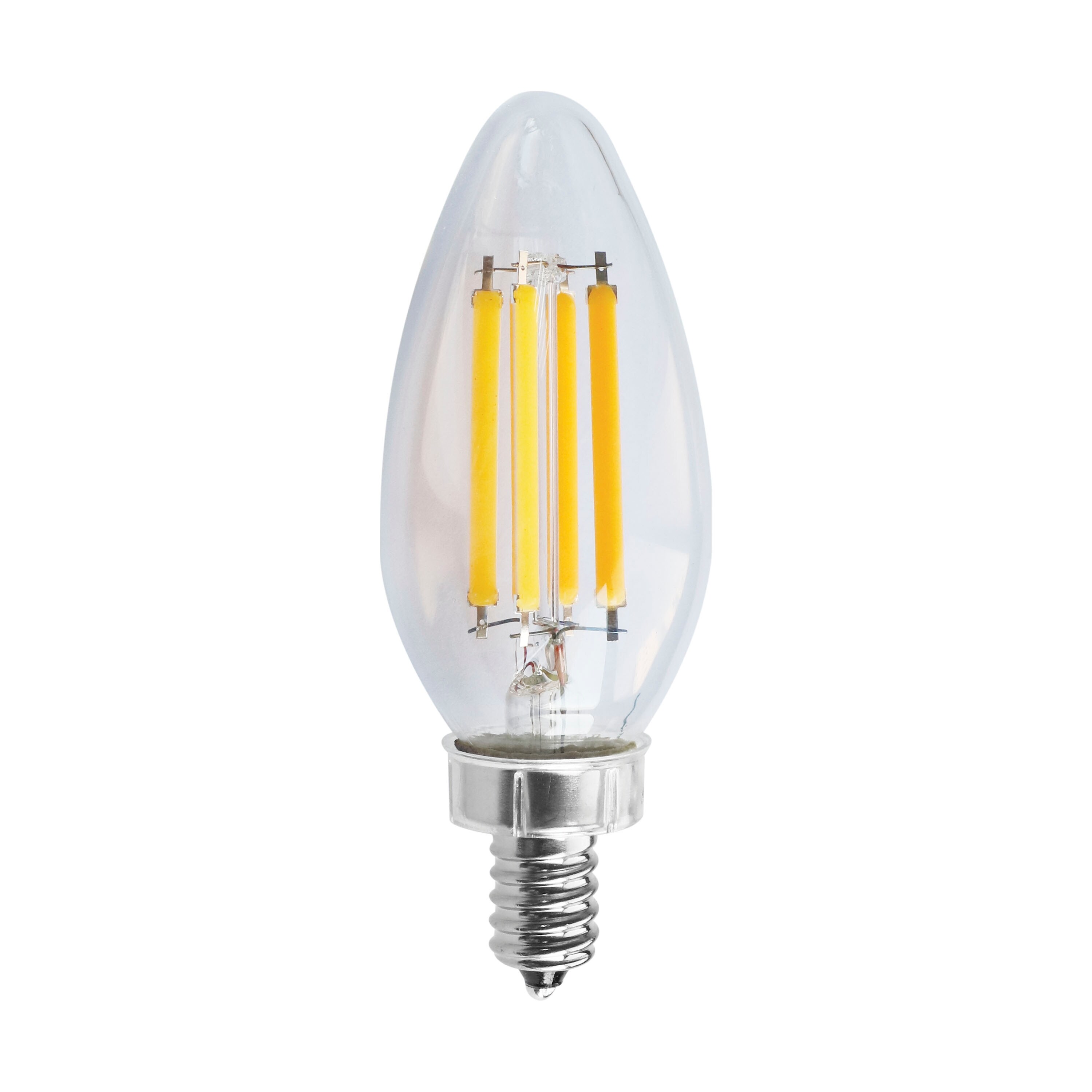 8 Watt C11 LED Clear Candelabra base 3000K 90 CRI 760 Lumens 120 Volt - Mycitystee