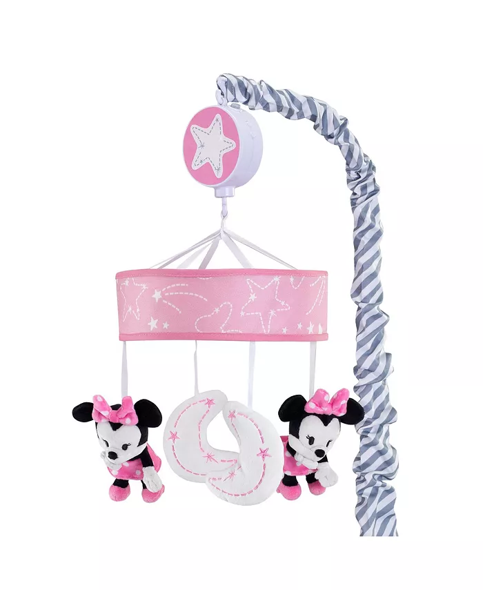 Lambs Ivy Disney Baby Minnie Mouse Pink Gray Musical Crib Mobile by Lambs Ivy - Mycitystee