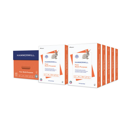 Hammermill Fore Multipurpose Print Paper， 96 Bright， 24lb， 8.5 x 11， White， 500 Sheets/Ream， 10 Reams/Carton (103283) - Mycitystee