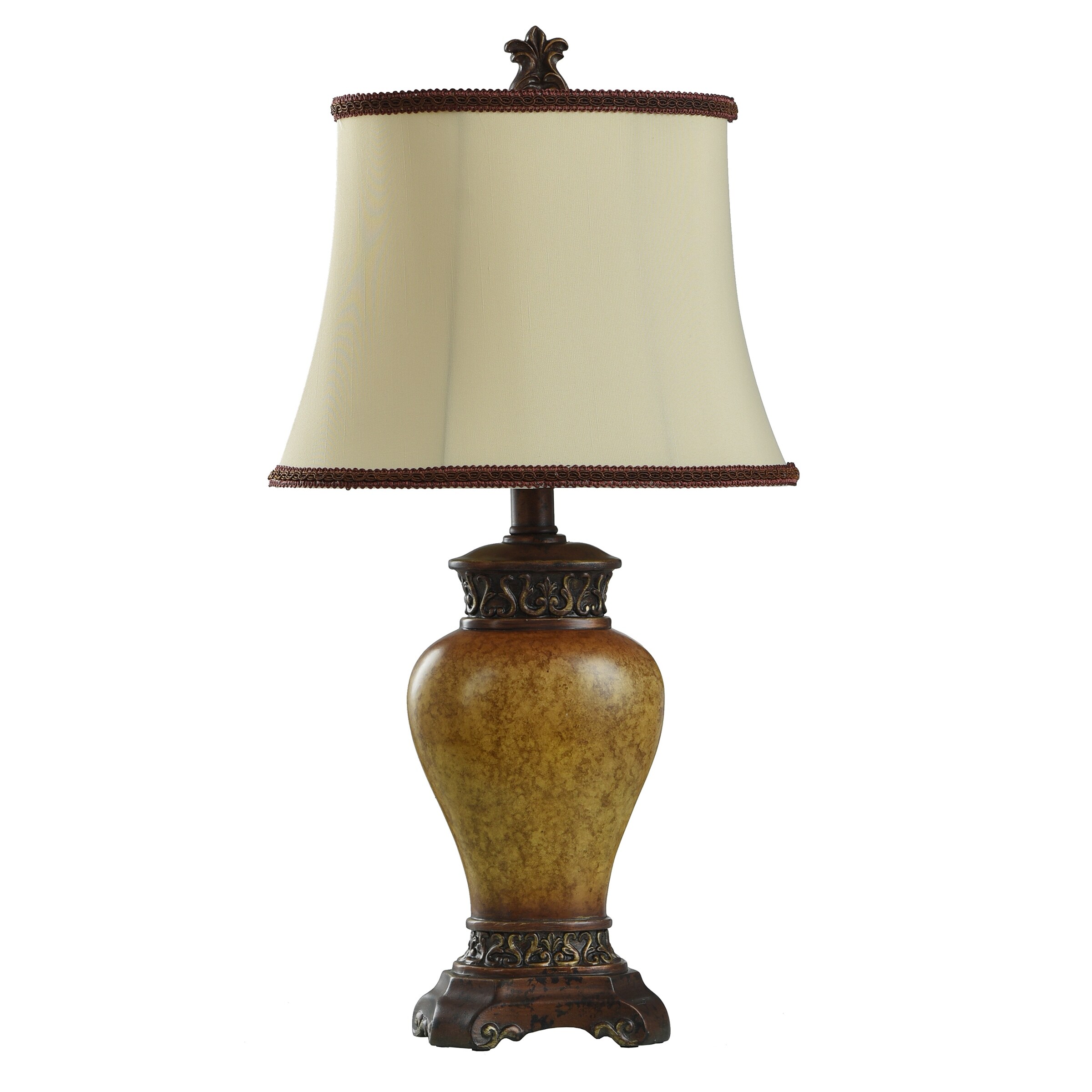 StyleCraft Bronze Maximus Table Lamp with Bronze Trim and Soutache - Mycitystee
