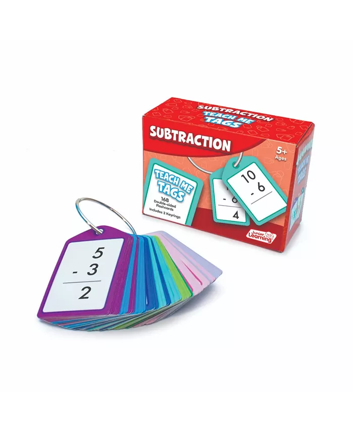 Redbox Junior Learning Subtraction Teach Me Tags - 168 Educational Flashcards - Mycitystee