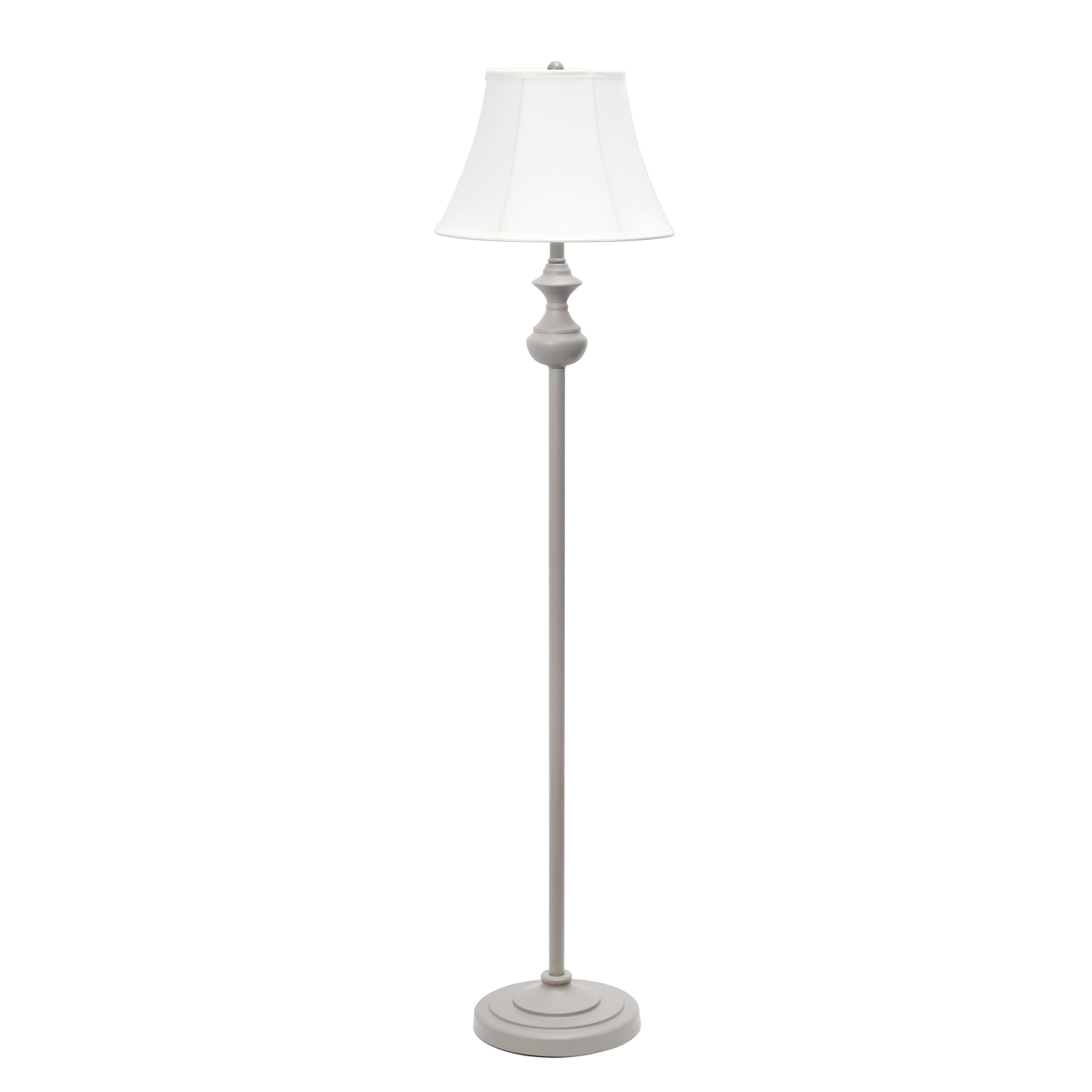Lalia Home Traditional Valletta 3 Piece Metal Lamp Set (2 Table Lamps， 1 Floor Lamp) with Empire Shade - 14 x 14 x 60(LxWxH) - Mycitystee