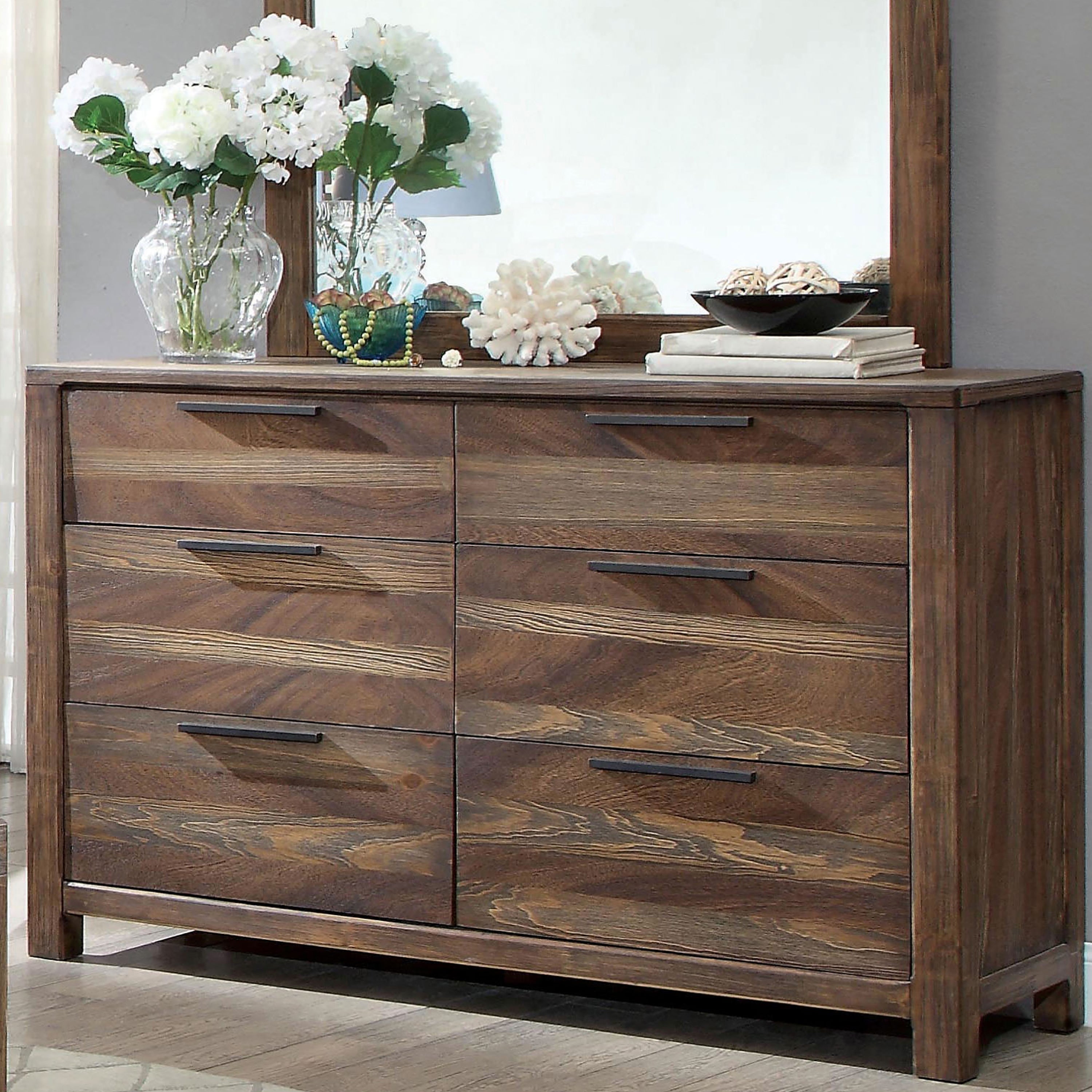 Furniture of America Lome Rustic Natural Tone 6-drawer Dresser - - 32851325 - Mycitystee