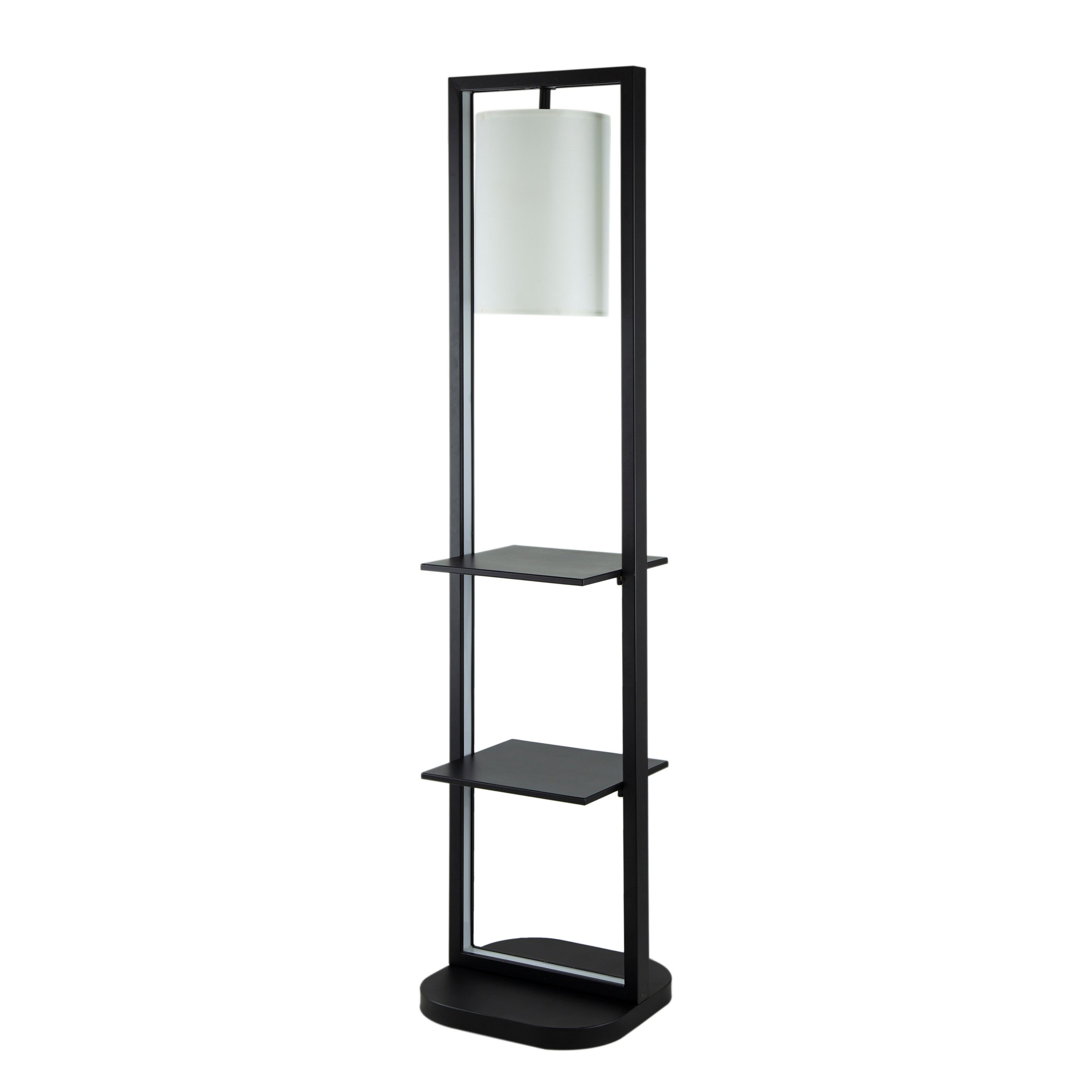 AandB Home Floor Lamp with Shelves - Black/White - Mycitystee