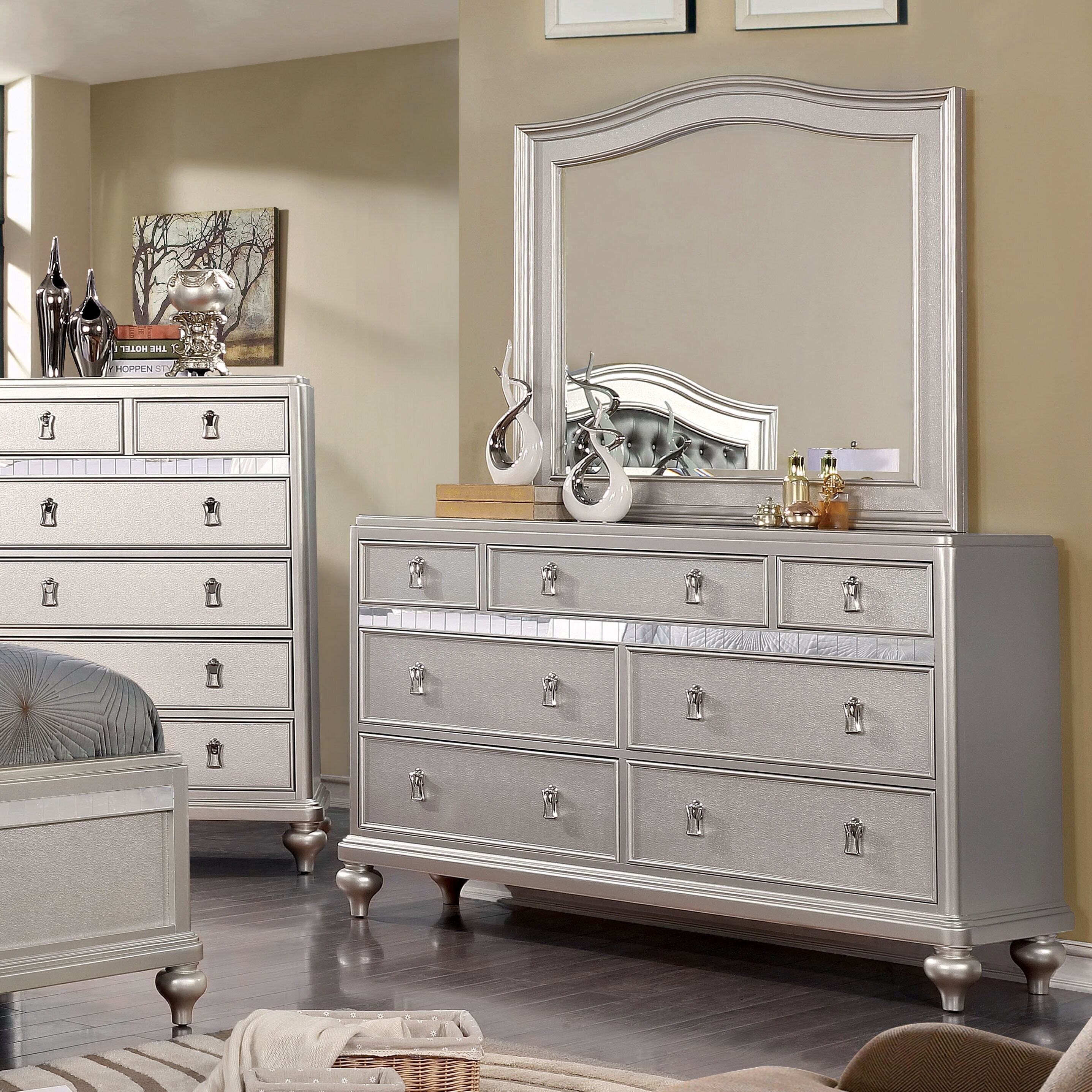 Copper Grove Dzhebel I Traditional 2-piece Dresser and Mirror Set - - 20091323 - Mycitystee