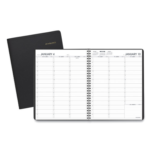 AT-A-GLANCE Weekly Appointment Book， 11 x 8.25， Black， 2023-2024 (7095005) - Mycitystee
