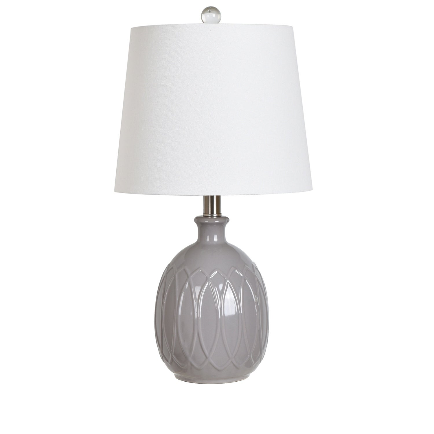 Grey 21.25-inch Table Lamp - 11x11x21 - Mycitystee