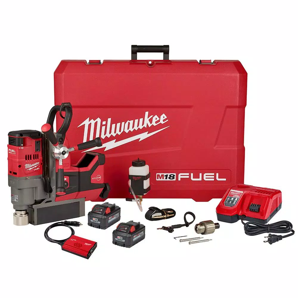 Milwaukee M18 FUEL 18-Volt Lithium-Ion Brushless Cordless 1-1/2 in. Lineman Magnetic Drill High Demand Kit W/(2) 8.0Ah Batteries and#8211; XDC Depot , - Mycitystee