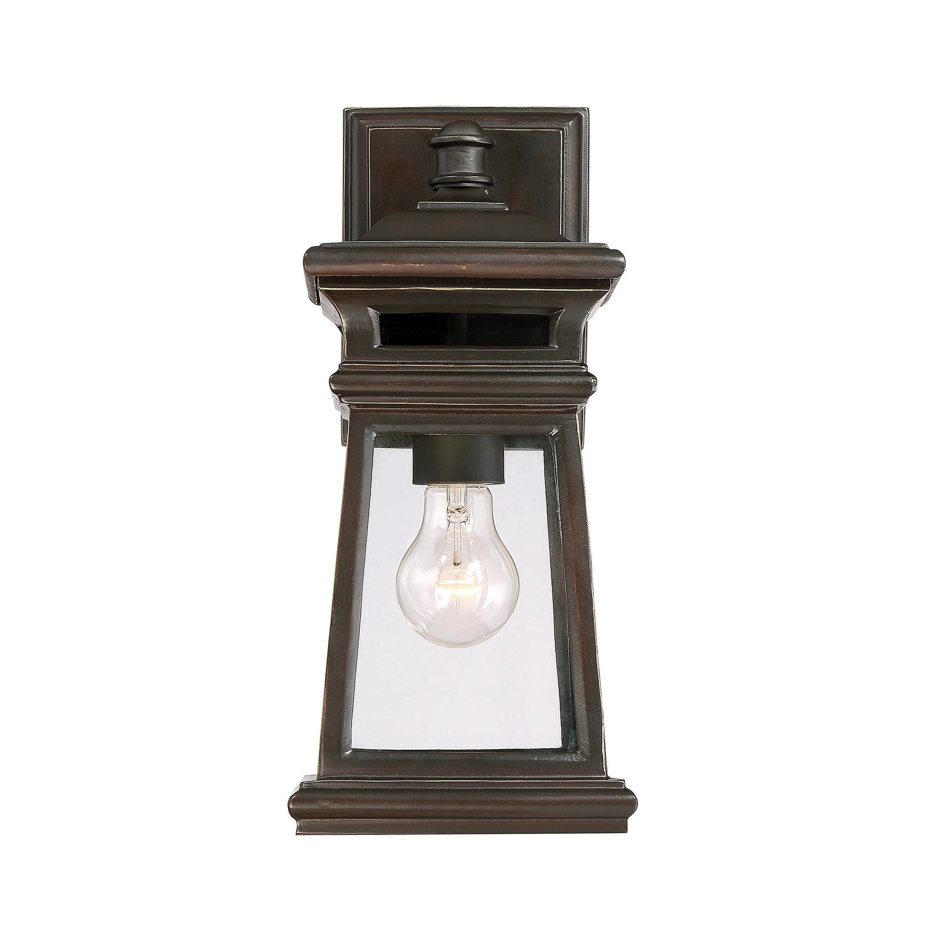 Savoy House Taylor 1-Light Outdoor Wall Lantern in English Bronze with Gold - Mycitystee