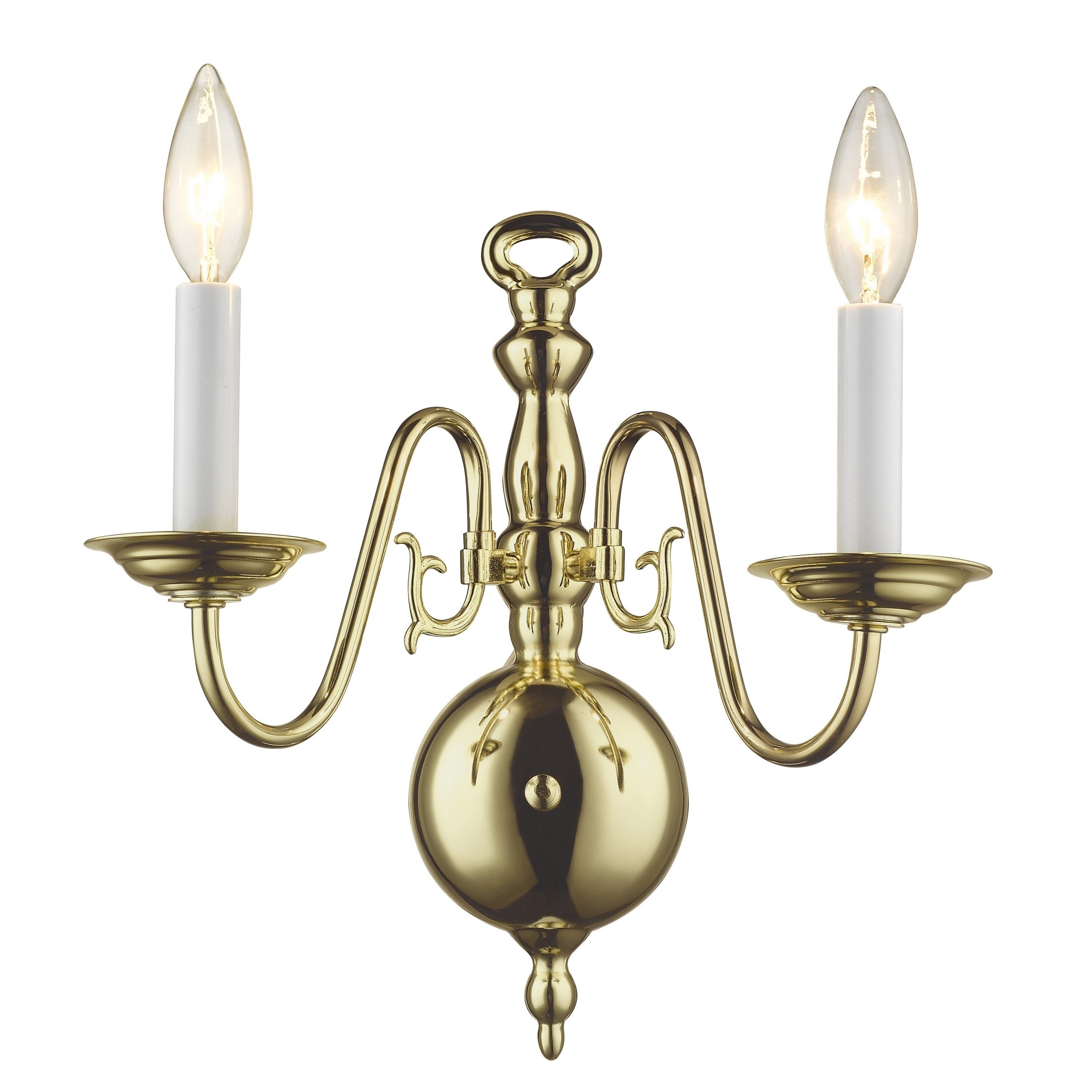 Livex Lighting Williamsburgh 2 Light Polished Brass Wall Sconce - Mycitystee