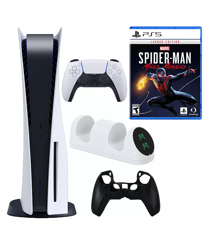 Playstation 5 Console with Spiderman Miles Morales Game and Accessories - Mycitystee