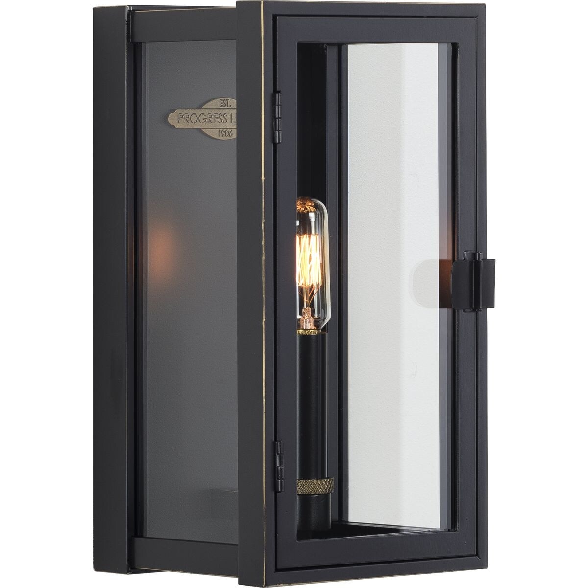 Stature Collection 1-Light Oil Rubbed Bronze Clear Glass Transitional Outdoor Small Wall Lantern Light Shopping - The Best Deals on Outdoor Wall Lante - Mycitystee