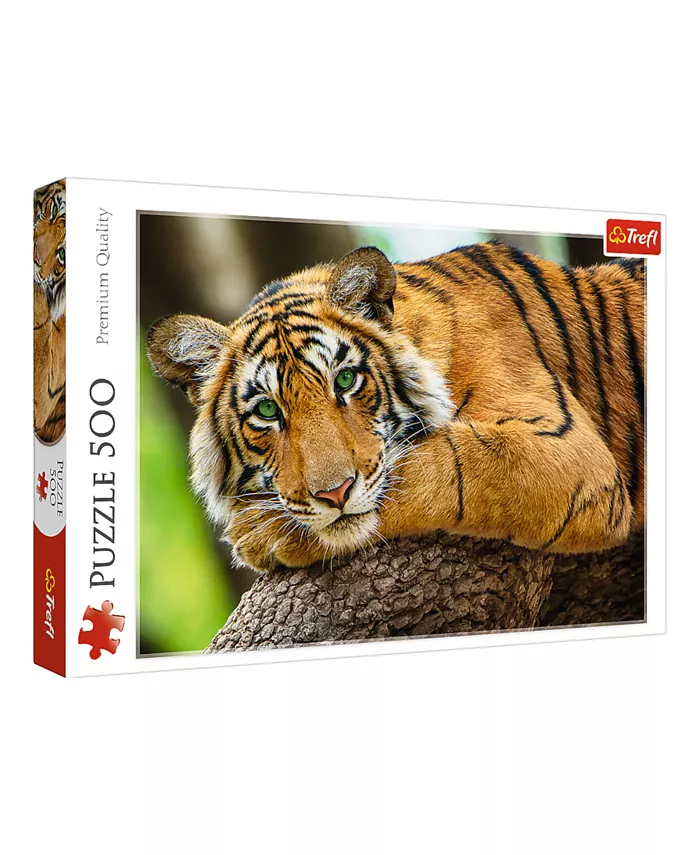 Trefl Red 500 Piece Puzzle- Tiger Portrait - Mycitystee