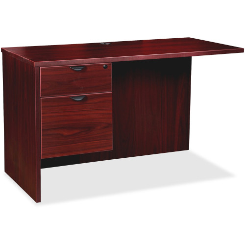 Lorell Prominence 2.0 Mahogany Laminate Box/File Left Return - 2-Drawer (PR2442QLMY) - Mycitystee