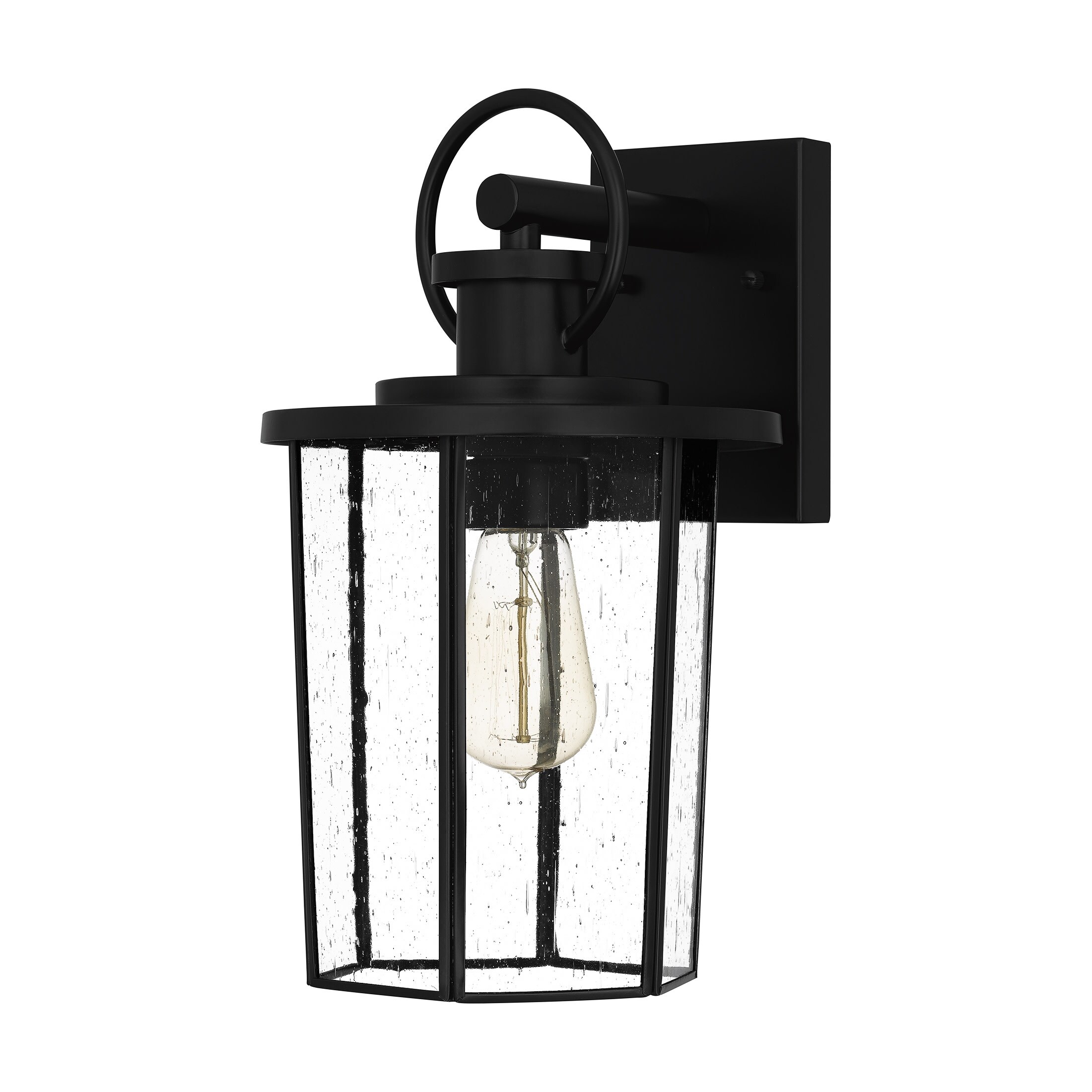 Asher 1-Light Matte Black Outdoor Wall Lantern - White Shopping - The Best Deals on Outdoor Wall Lanterns | 40756146 - Mycitystee
