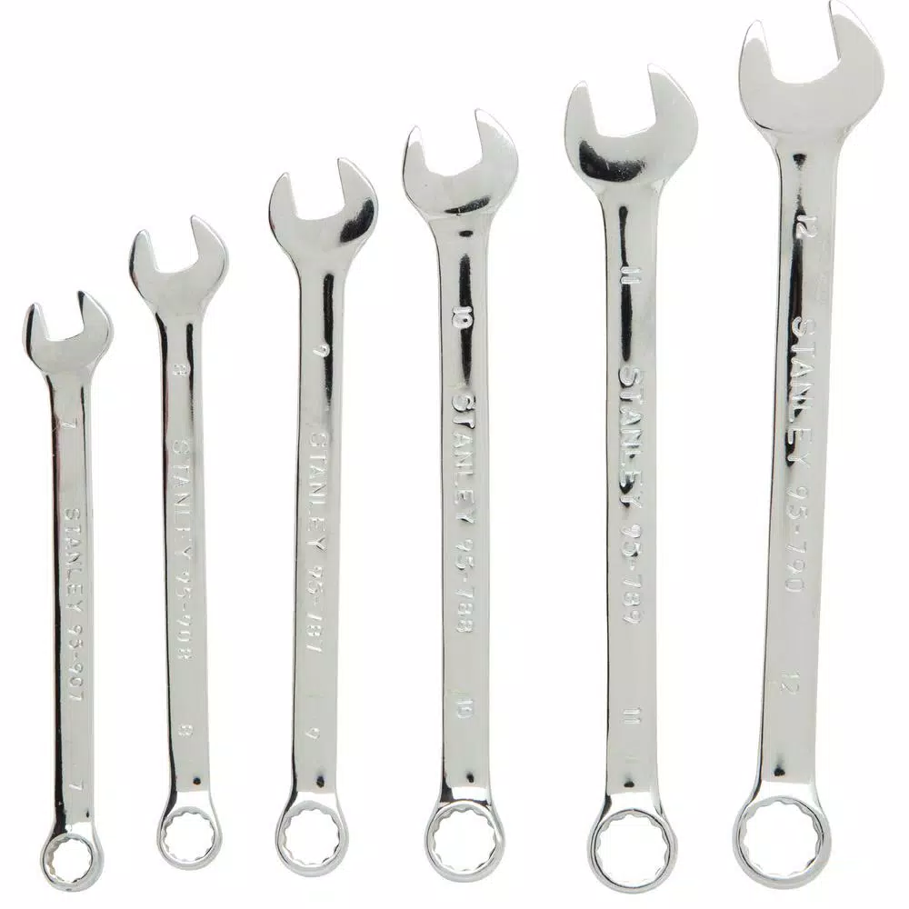 Stanley Chrome Vanadium Steel Metric Combination Wrench Set (6-Piece) and#8211; XDC Depot - Mycitystee