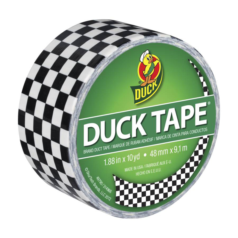 Duck 1.88 in. W X 10 yd L Black/White Checker Duct Tape - Mycitystee