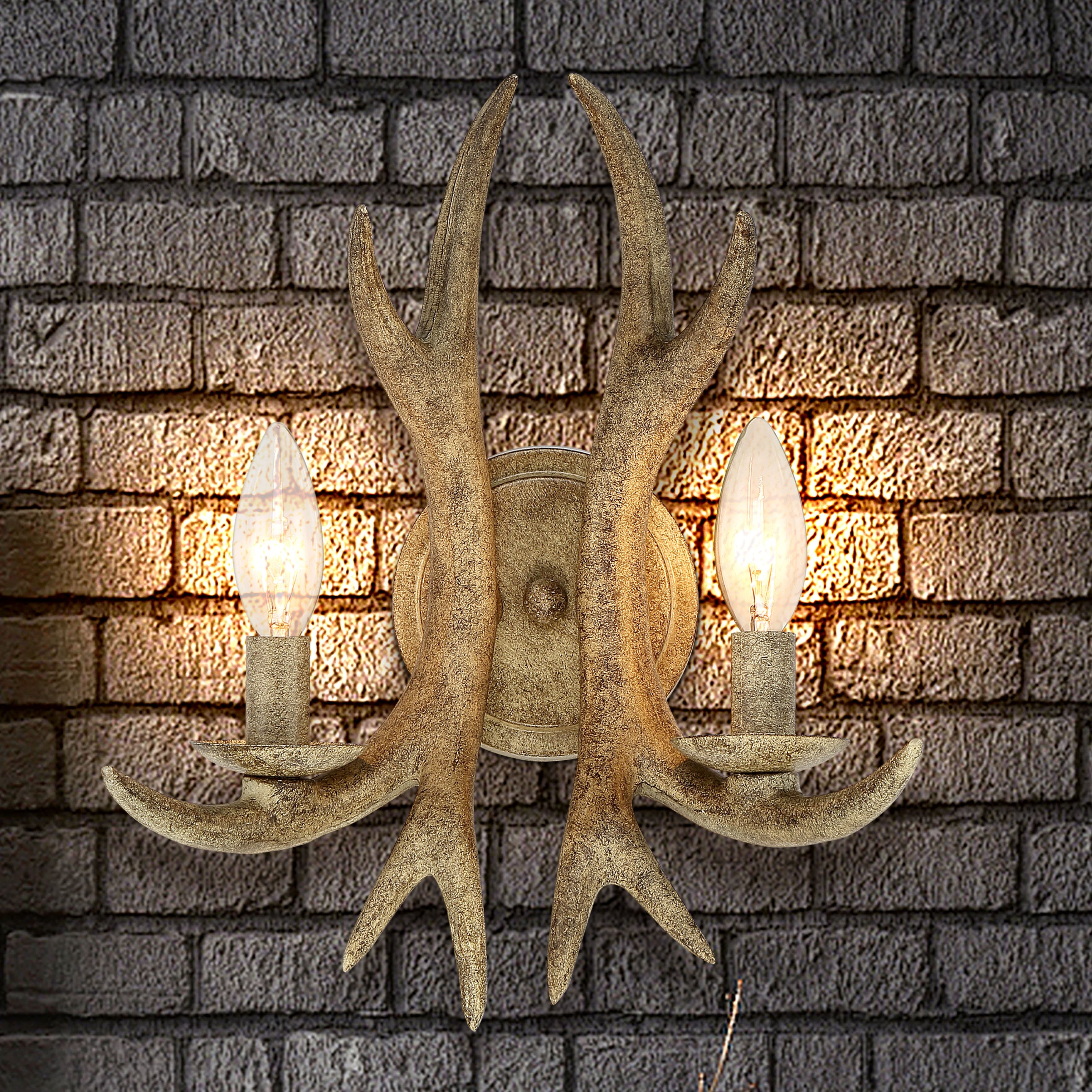 2 - Light Candle Antler Vanity Light - Mycitystee