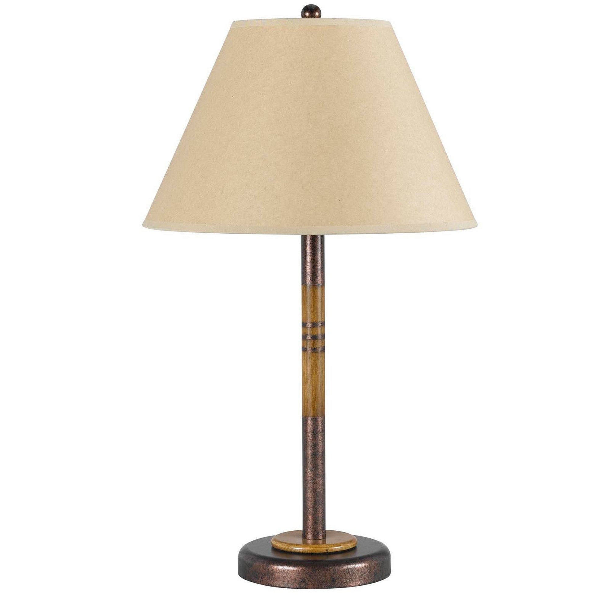 100W Metal Table Lamp with Conical Paper Shade， Set of 4， Bronze - Mycitystee