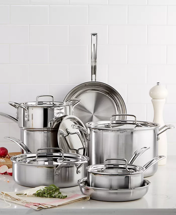 Cuisinart Multiclad Pro Tri-Ply Stainless Steel 12 Piece Cookware Set - Mycitystee