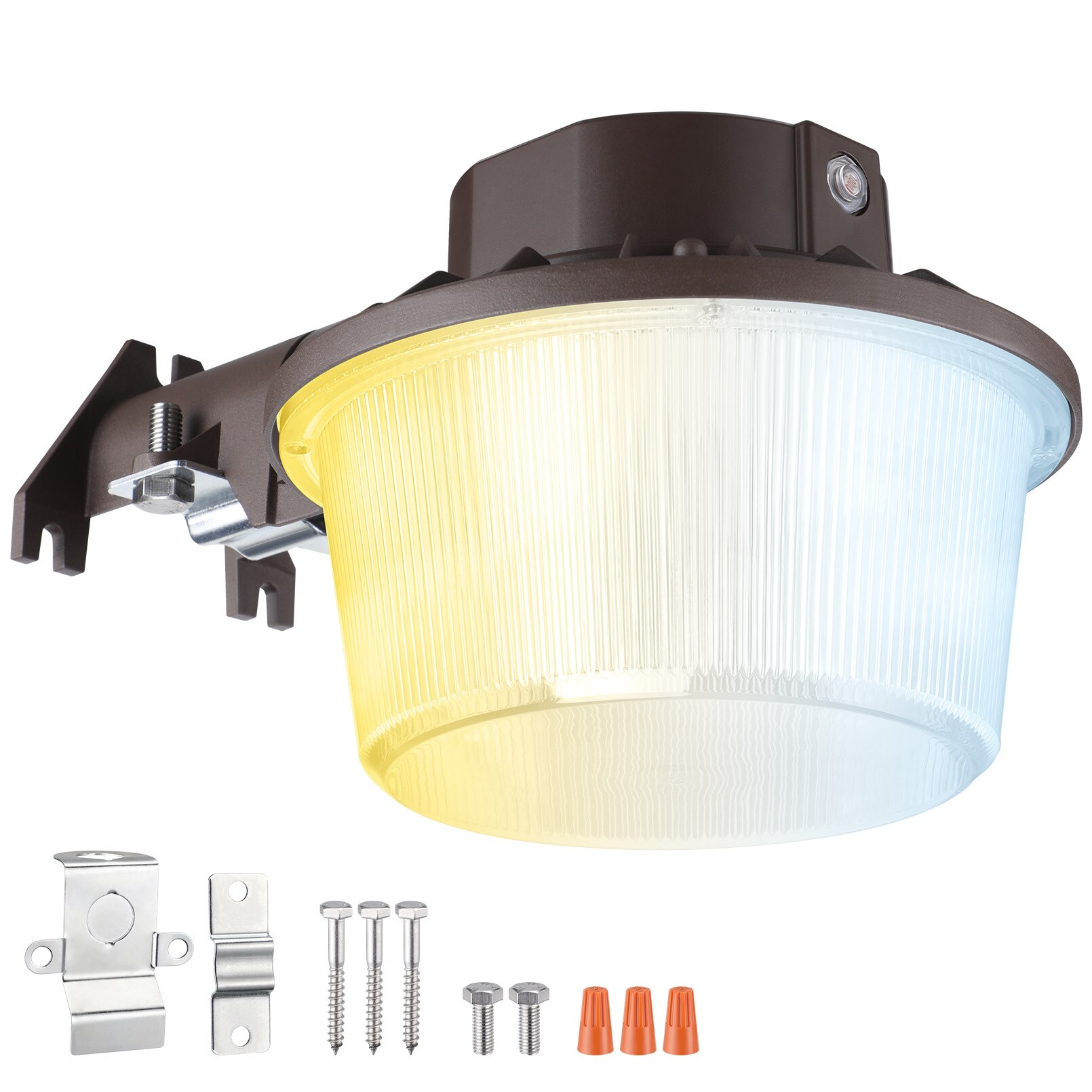 3CCT LED Barn Light， 50W Dusk to Dawn Area Lights， 3K/4K/5K， Bronze - 1PACK - Mycitystee