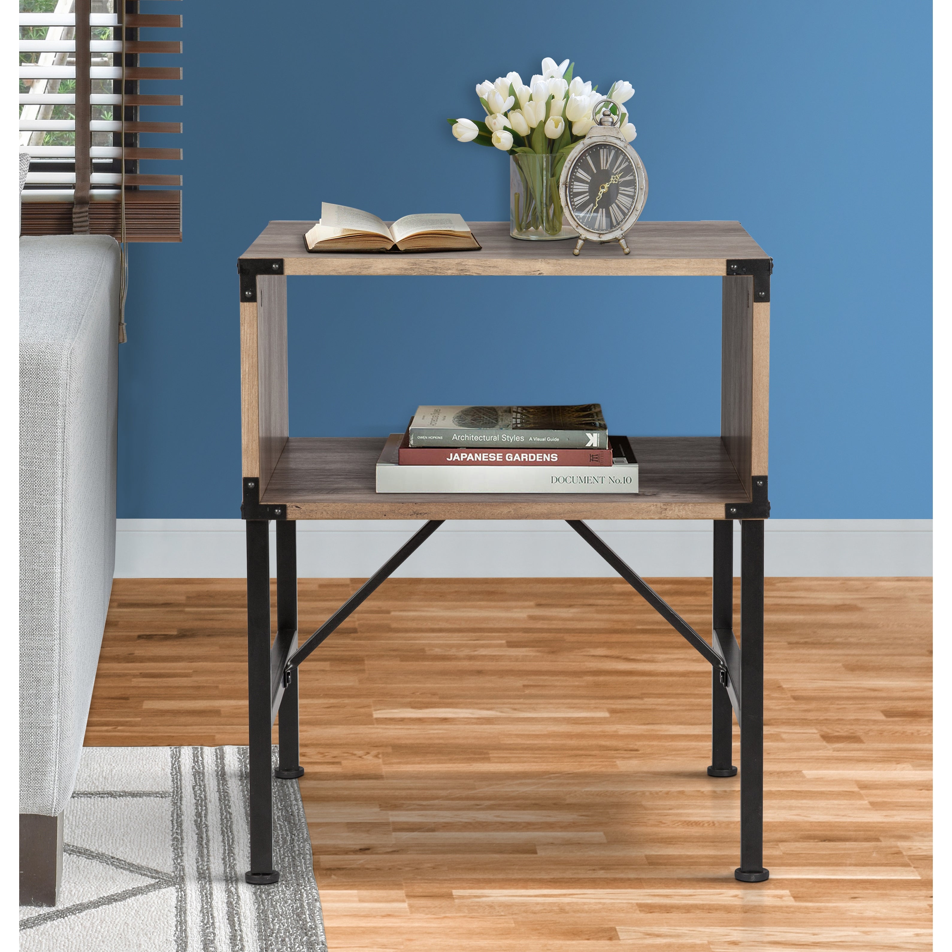 Saint Birch Cambridge Rustic Oak End Table (Set of 2) - Mycitystee