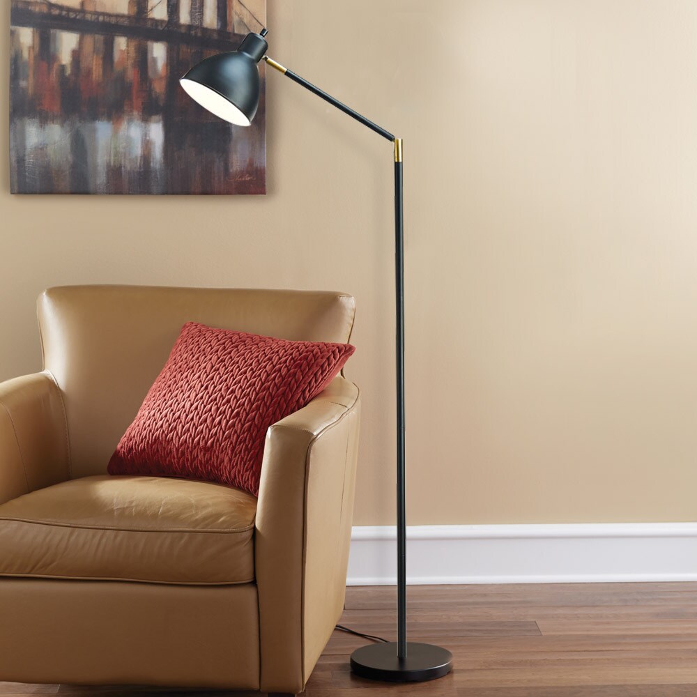 Carson Carrington Innnes Black Brass/Metal 54.5-Inch Articulating Antique Floor Lamp - Mycitystee