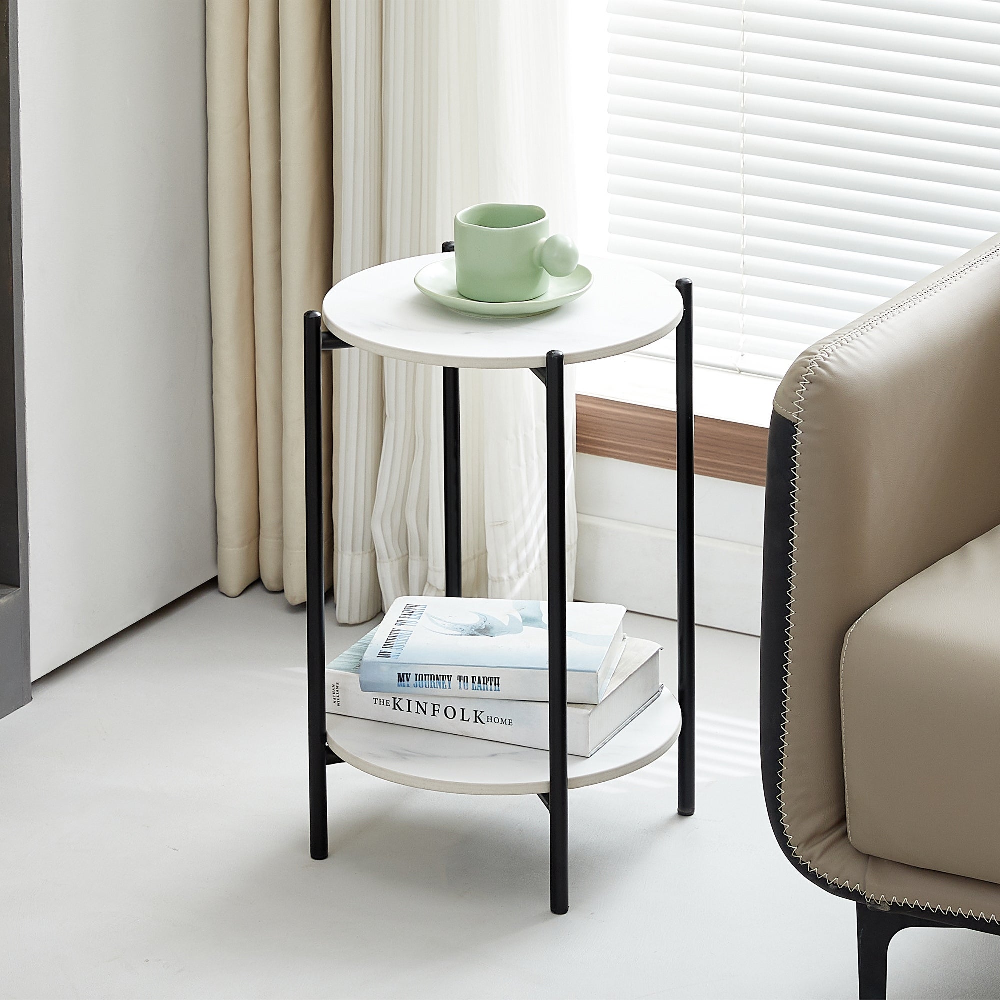 KOSSMAI 2-Layer End Coffee Side Table - Mycitystee