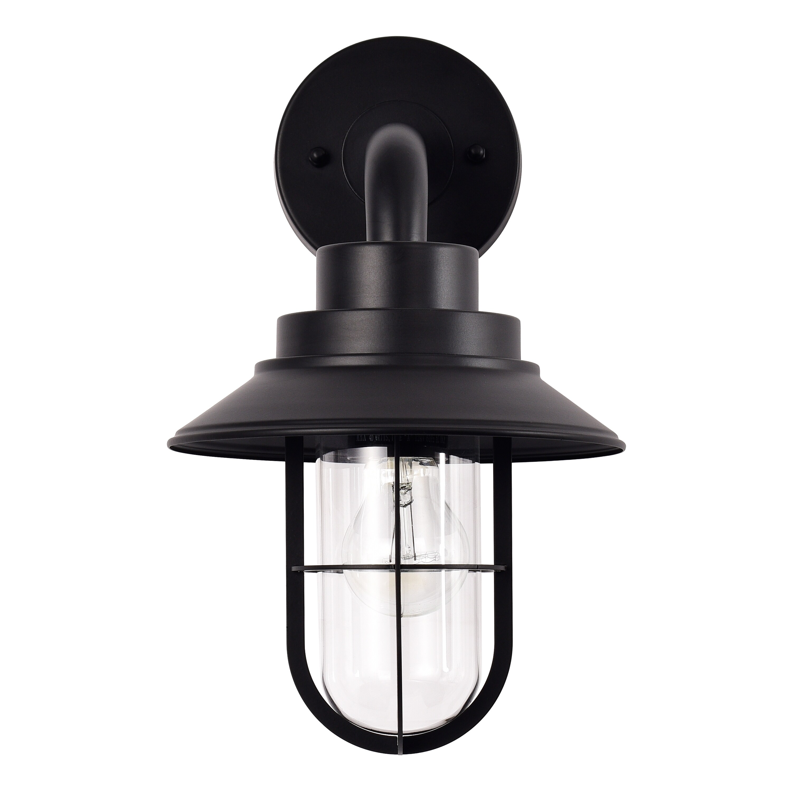 1-Light Black Outdoor Barn Light lantern Sconce with Clear Glass Shopping - The Best Deals on Outdoor Barn Lights | 38560675 - Mycitystee